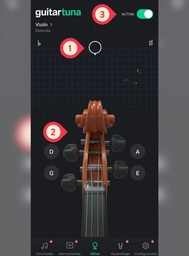 elementos del afinador de violin