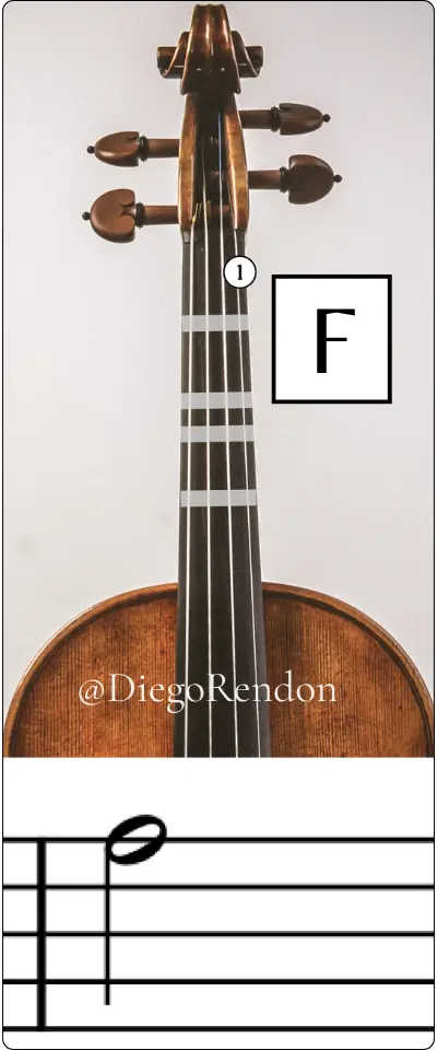 f 5 violin note